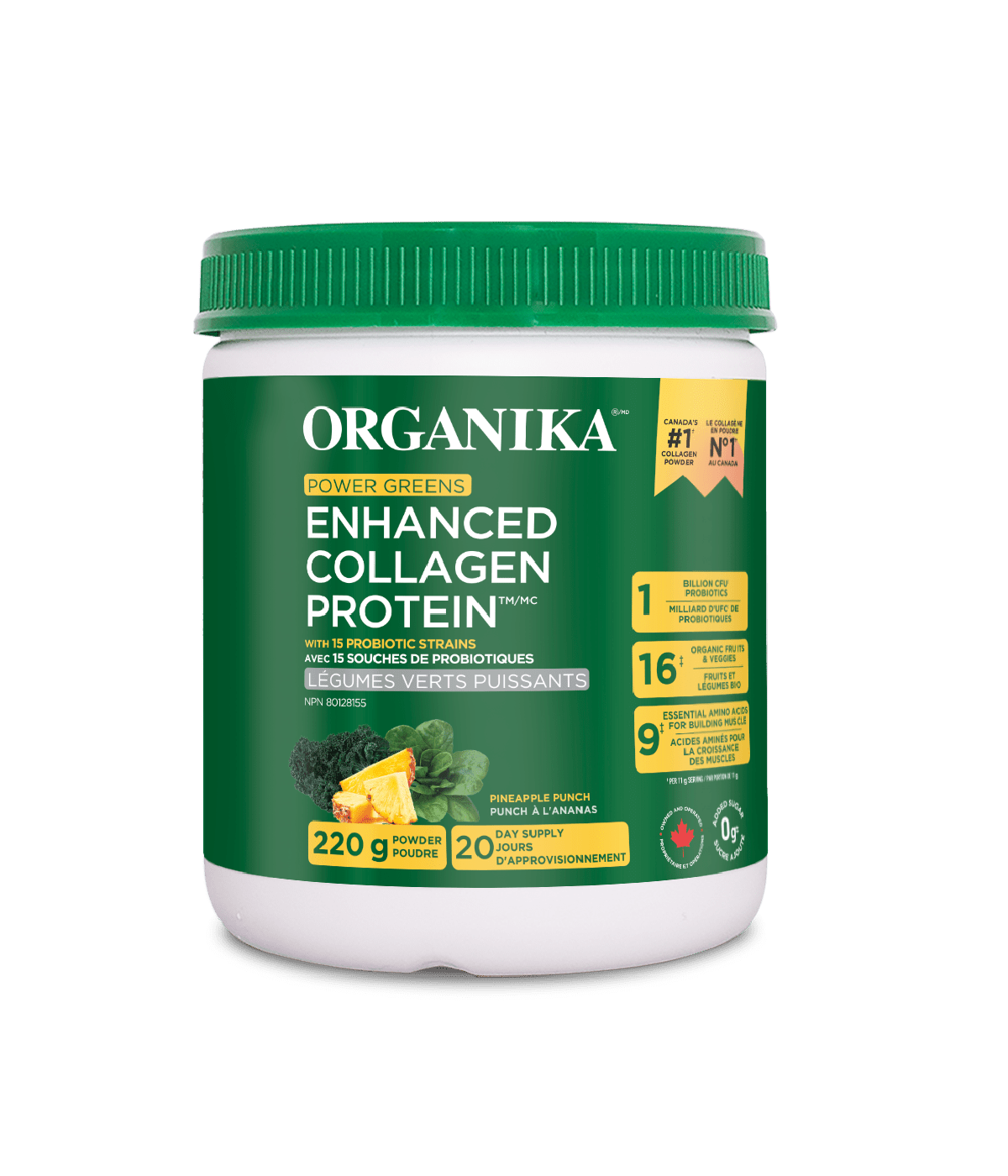 Organika ENHANCED COLLAGEN POWER GREENS 220G