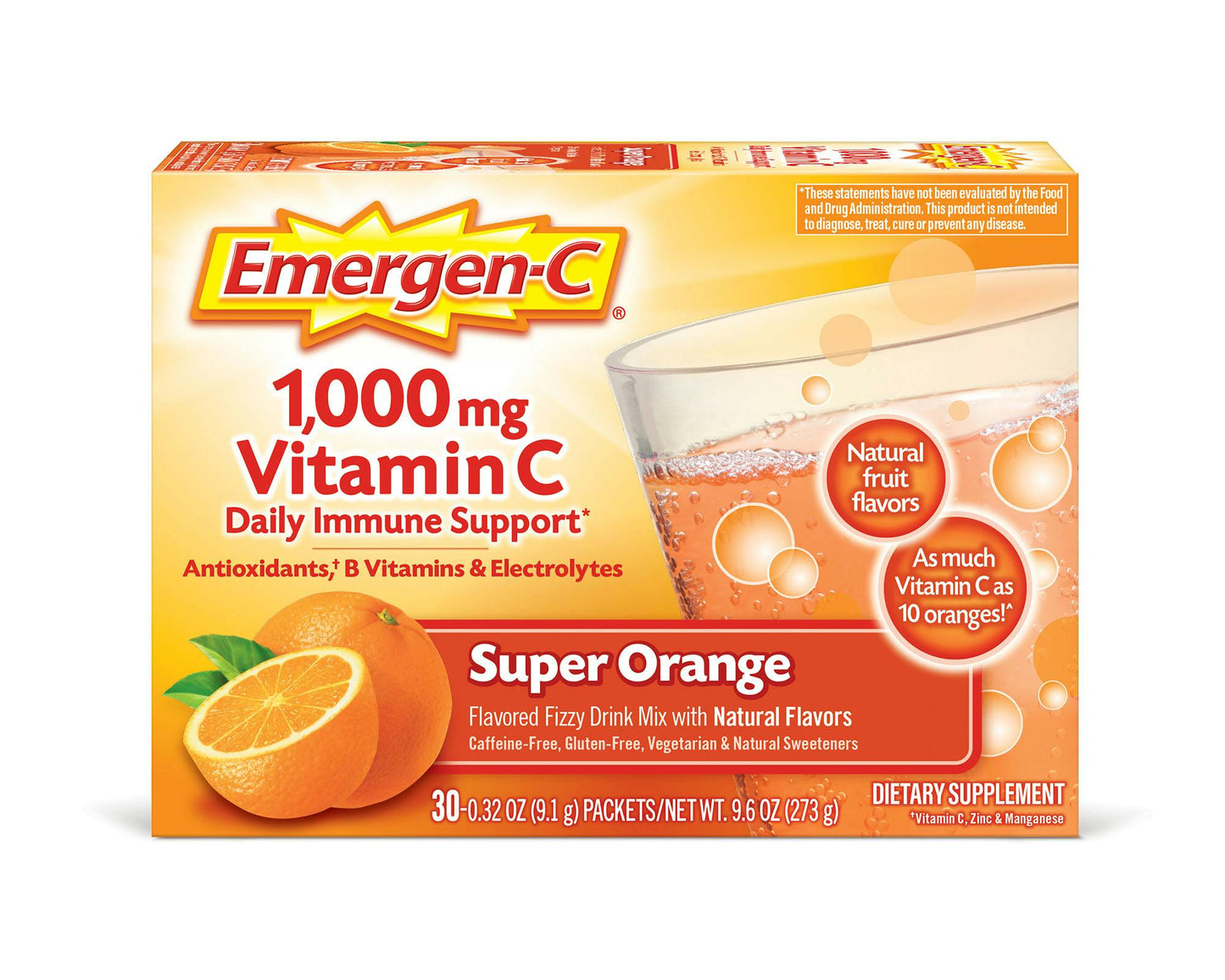 EMERGEN C 1000MG SUPER ORANGE PK 30 POWDER PACKET