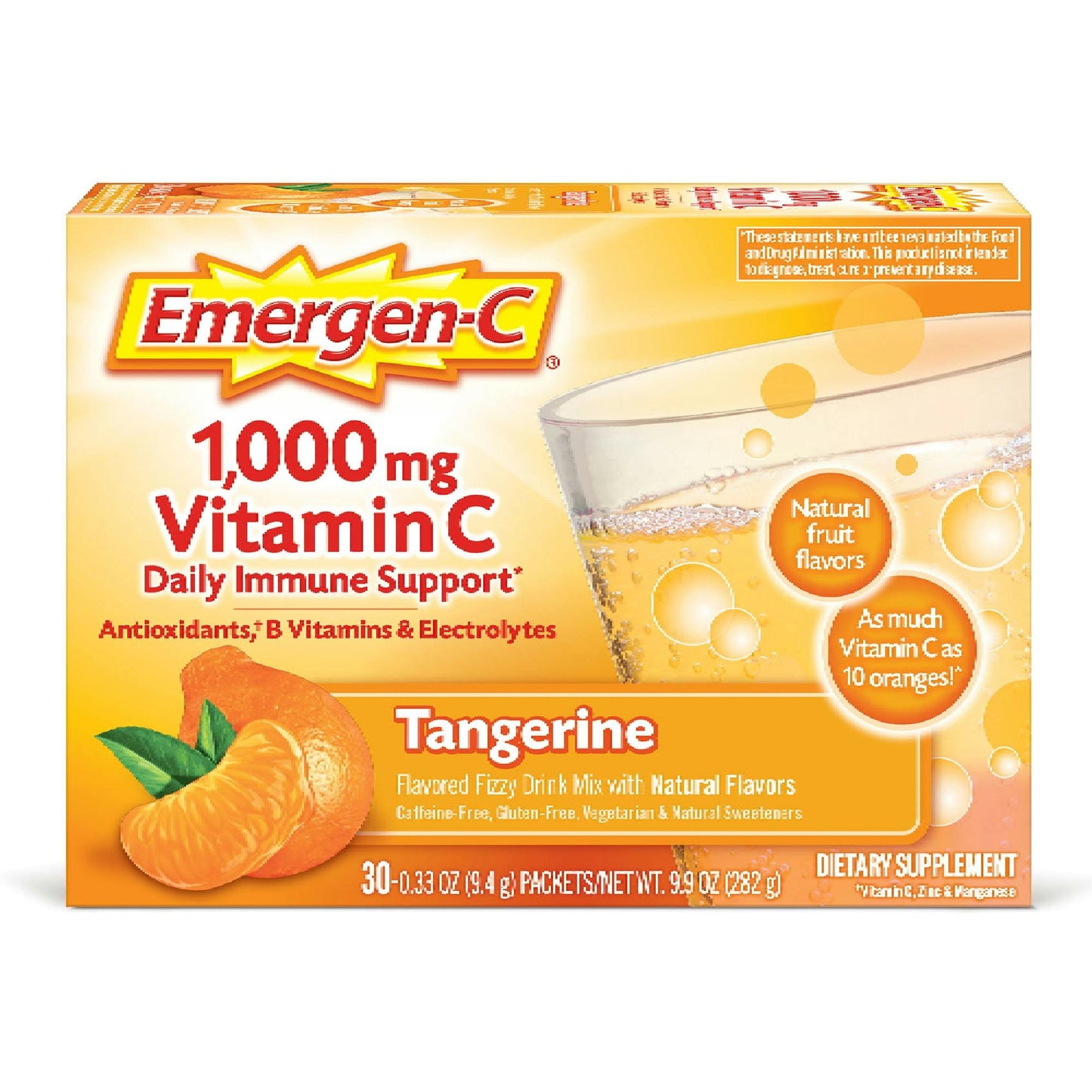 EMERGEN C 1000MG TANGERINE PK 30 POWDER PACKET
