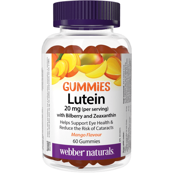 Webber Naturals - Lutein Gummies 20 mg with Bilberry and Zeaxanthin - 60 Gummies