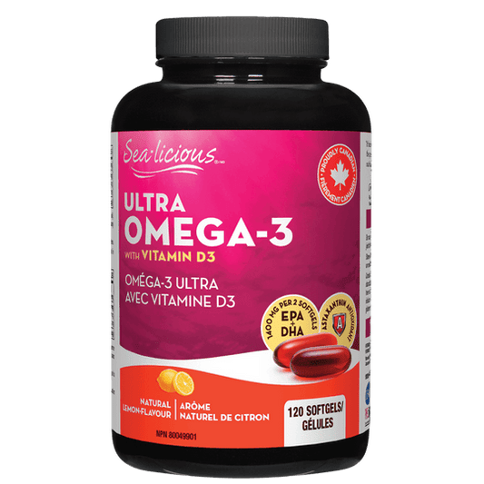 Sea-licious Ultra Omega-3 + Vitamin D3 120 softgels