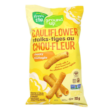 Real Food From The Ground Up FTGU Stalks Flavour: Cauliflower Cheddar
Container Size: 4 oz Pack of 12