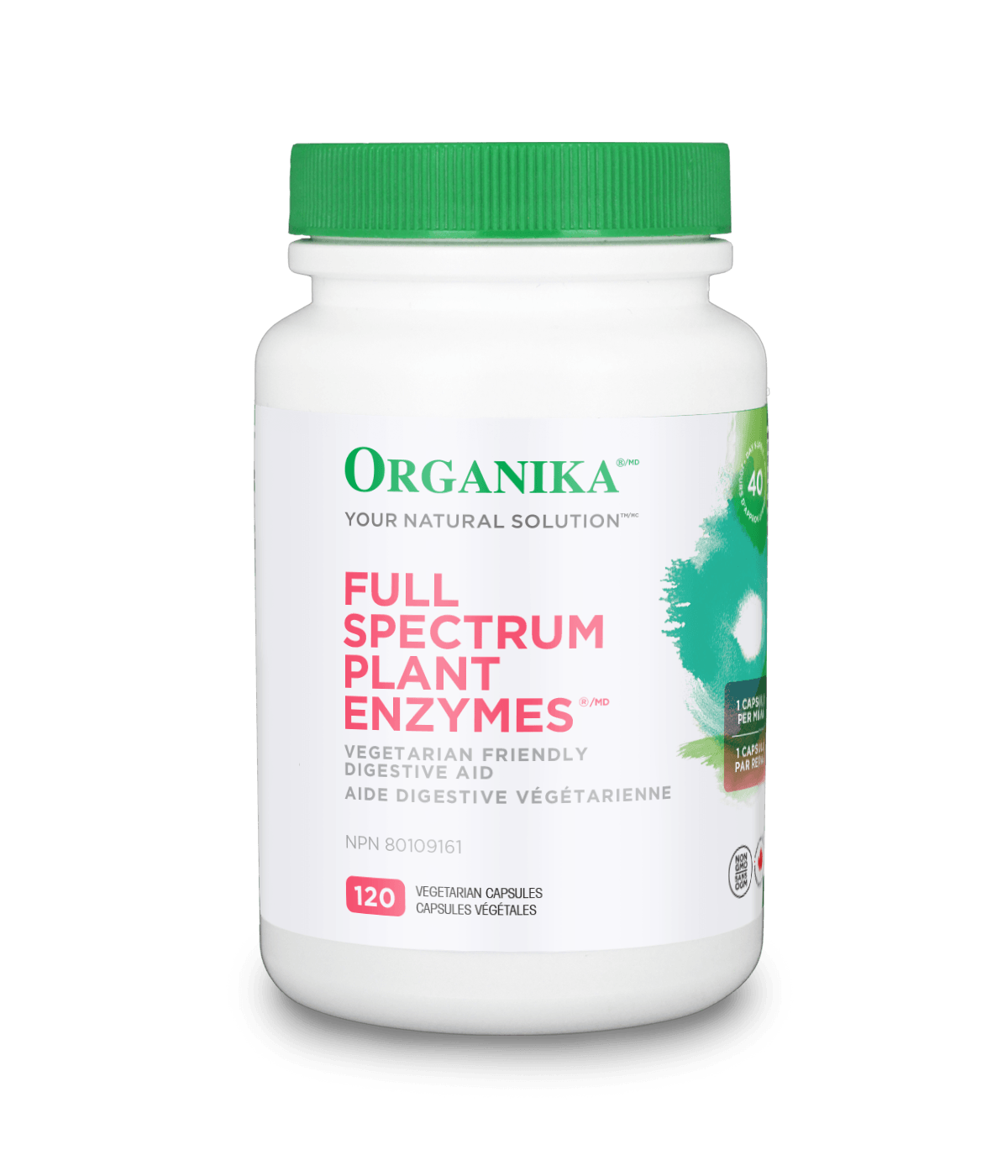 Organika PLANT ENZYMES FULL SPECTRUM (DIGEZYME) 500MG 120VCAP