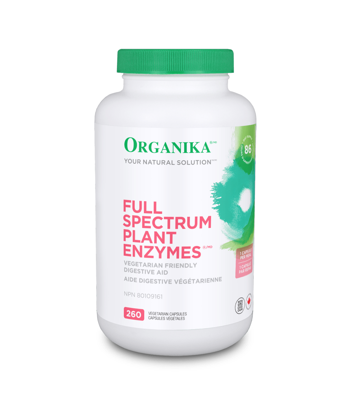 Organika PLANT ENZYMES FULL SPECTRUM (DIGEZYME) 500MG 260VCAP