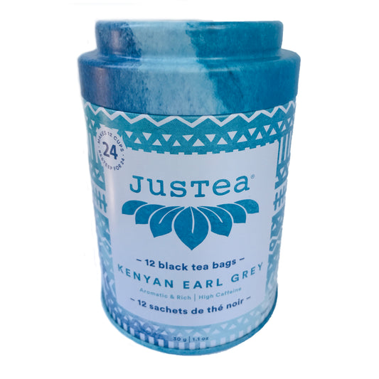 JUSTEA -  Kenyan Earl Grey  Black Tea, Tea Bag     30g