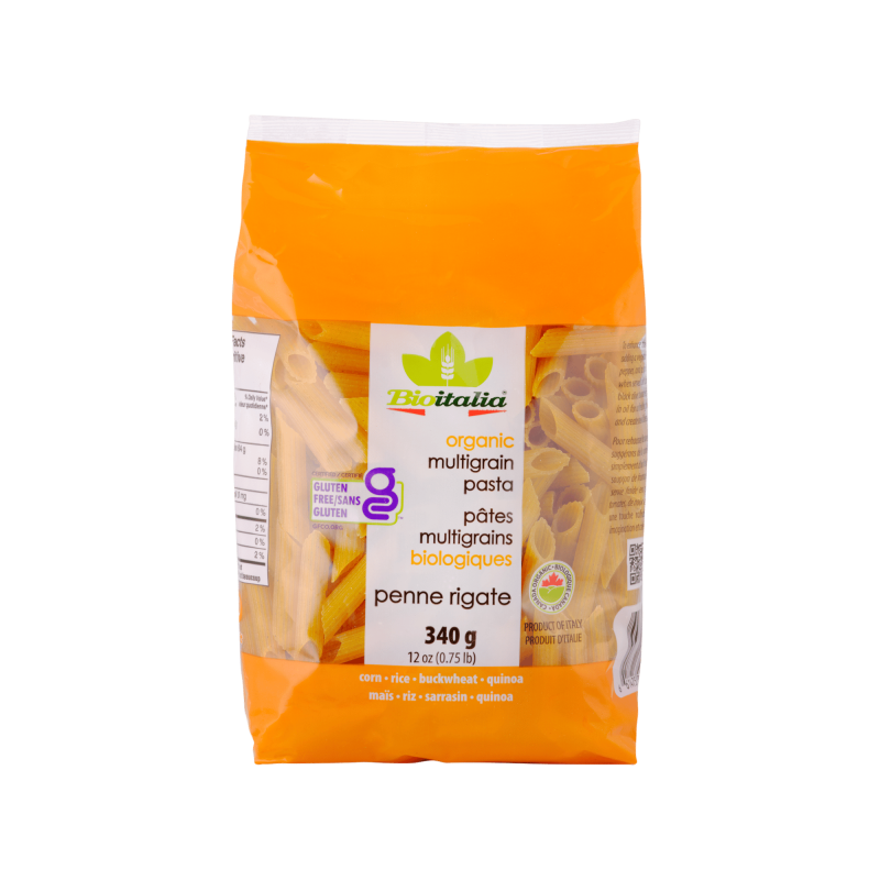 BIOITALIA PASTAS - Penne, Multigrain, Organic (gluten free) 340g