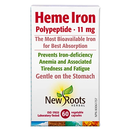 NEW ROOTS Heme Iron Polypeptide · 11 mg 60 capsules