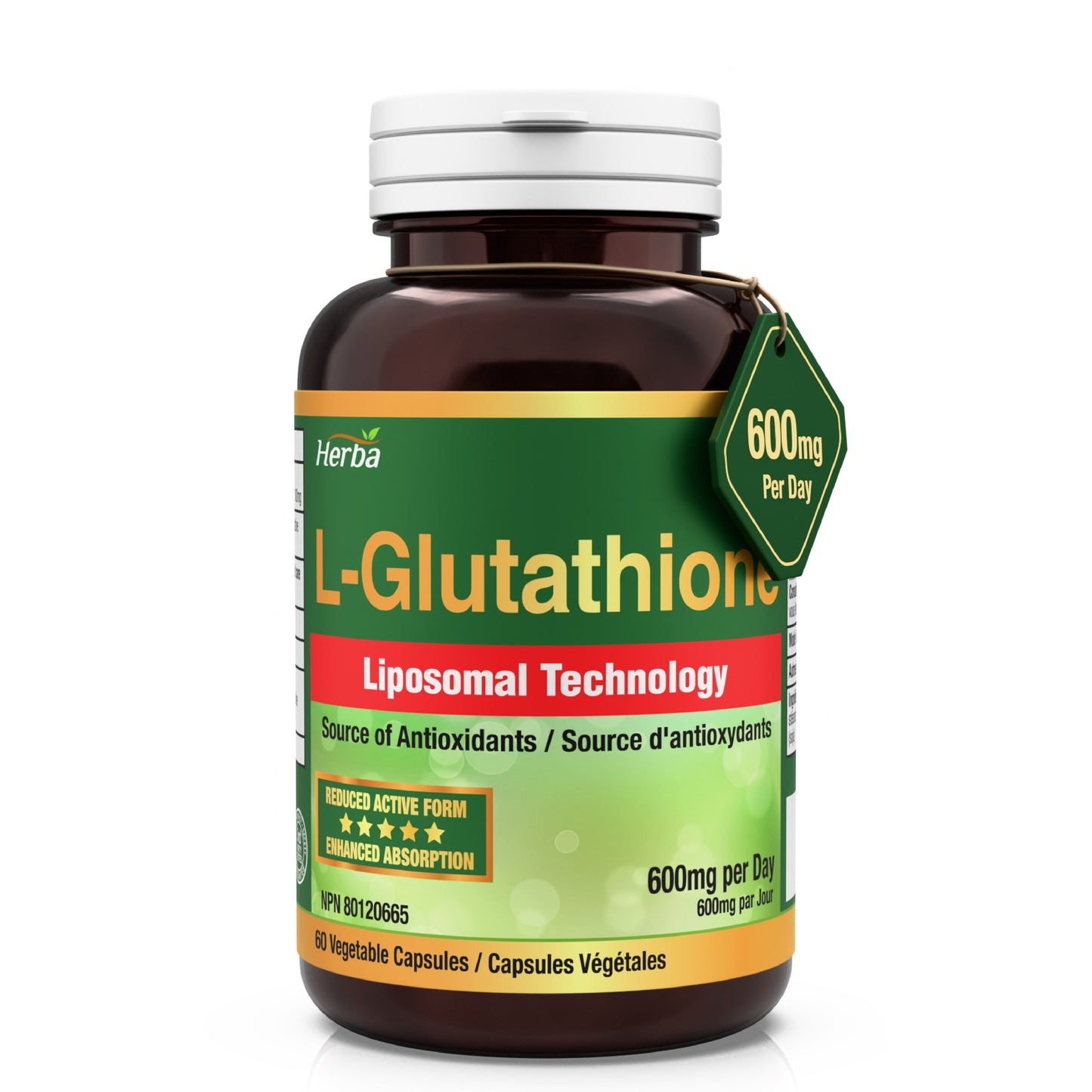 Herba Liposomal Glutathione 300mg - 60 Capsules