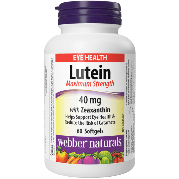 Webber Naturals - Lutein with Zeaxanthin Maximum Strength 40 mg - 60 Softgels