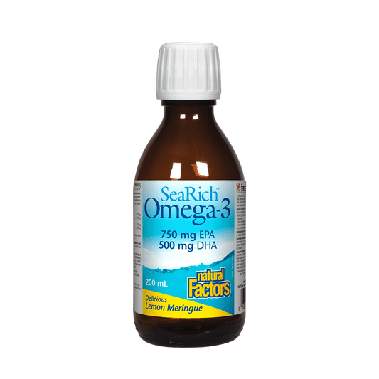 Natural Factors   Omega-3 750 mg EPA/500 mg DHA, Lemon Meringue, SeaRich   200mlliquid