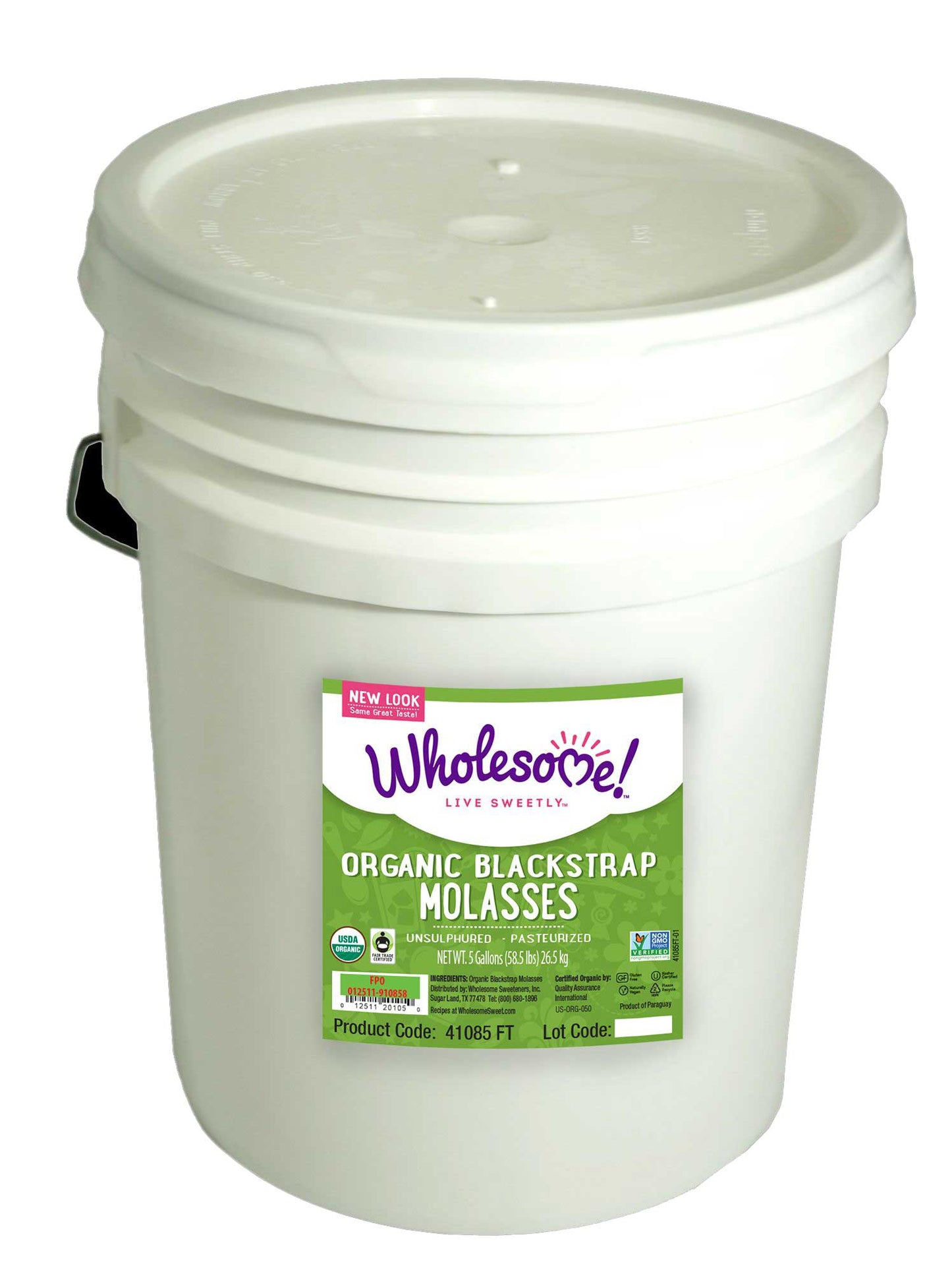 WHOLESOME SWEETENERS    Molasses, Blackstrap, Organic (unsulphured)    22.73L