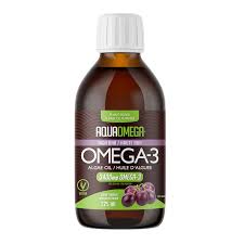 AQUAOMEGA    Vegan Algae Oil Omega3    AQUAOMEGA    Vegan Algae Oil Omega3    Plant Based Grape 225mL