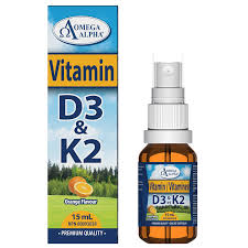 Omega Alpha Vitamin D3 & K2 | Spray | Orange Flav 15 mL