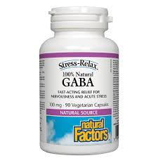 Natural Factors - 100% Natural GABA 100 mg, Stress-Relax® - 90 vcaps