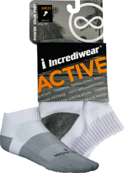 Incrediwear Active Socks Low Cut Colour: White
Clothing Size: Medium