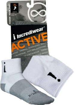 Incrediwear Active Socks Quarter Colour: White
Clothing Size: Extra Large