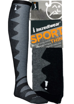 Incrediwear Incrediwear Sport Socks Thin Knee High Colour: Black
Clothing Size: Large Each