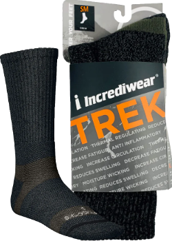 Incrediwear Trek Socks Crew Colour: Green / Gray
Clothing Size: Small
