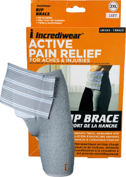 Incrediwear - Incrediwear Braces Hip Brace Left Gray Double Extra Small (29-31")
