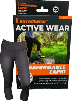Incrediwear - Incrediwear Apparel Women's Capri Black Extra Small