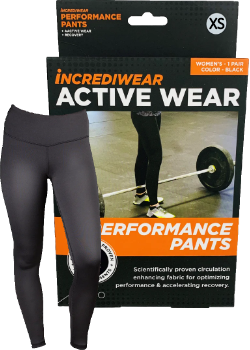 Incrediwear - Incrediwear Apparel Women's Performance Pants Black Extra Small