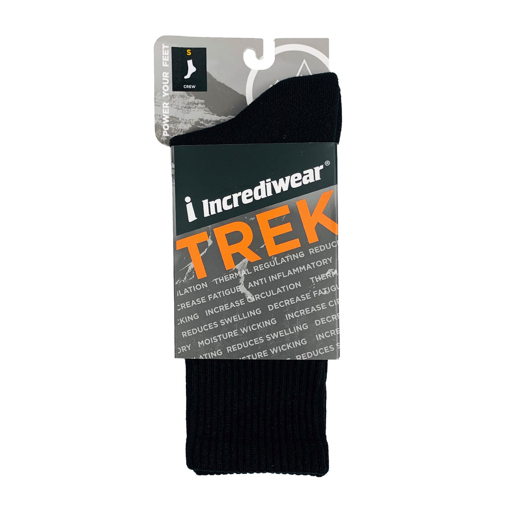 Incrediwear Incrediwear Trek Socks Crew Colour: Black
Clothing Size: Medium Each