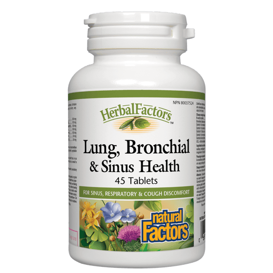 Natural Factors   Lung, Bronchial & Sinus Health, HerbalFactors®   45 tabstabs