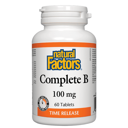Natural Factors   Complete B 100 mg Time Release   60 tabstabs