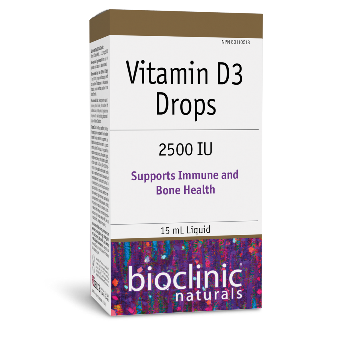 Bioclinic - Vitamin D3 Drops · 2500 IU - 15 ml Liquid