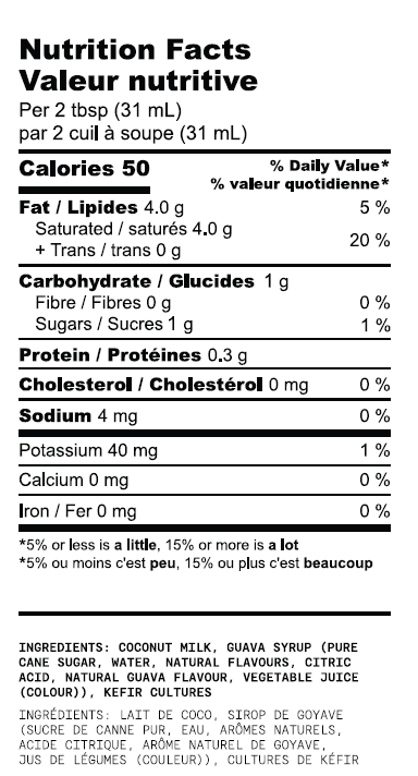 KEFIRKULT  -   Coconut Kefir Yogurt, Guava      359ml