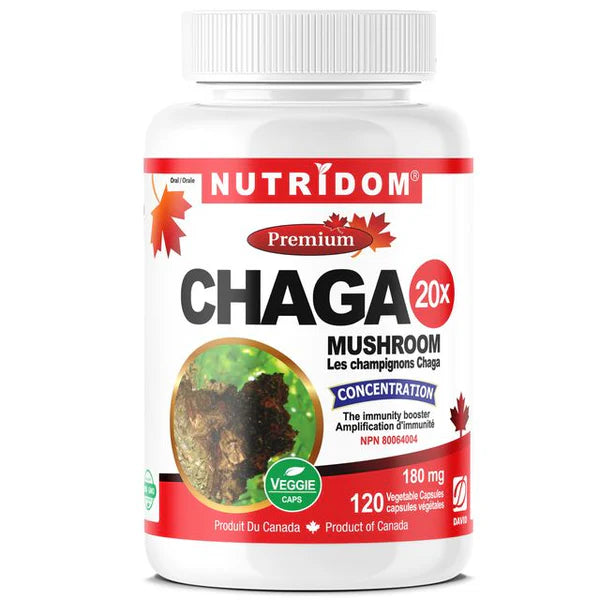 NUTRIDOM - CHAGA 20x 180mg -  120 Veggie Capsules