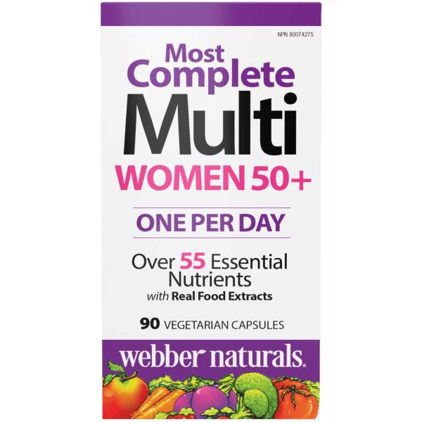 Webber Naturals - Most Complete Multi for Women 50+ - 90 Vegetarian Capsules