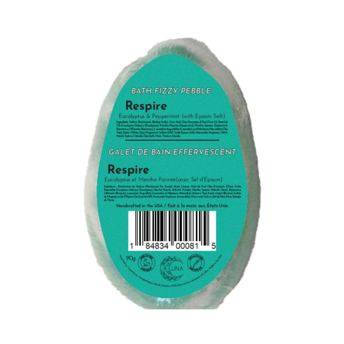 LA LUNA    Bath Fizzy Pebbles    LA LUNA    Bath Fizzy Pebbles    Respire Eucalyptus&Peppermint90g*6