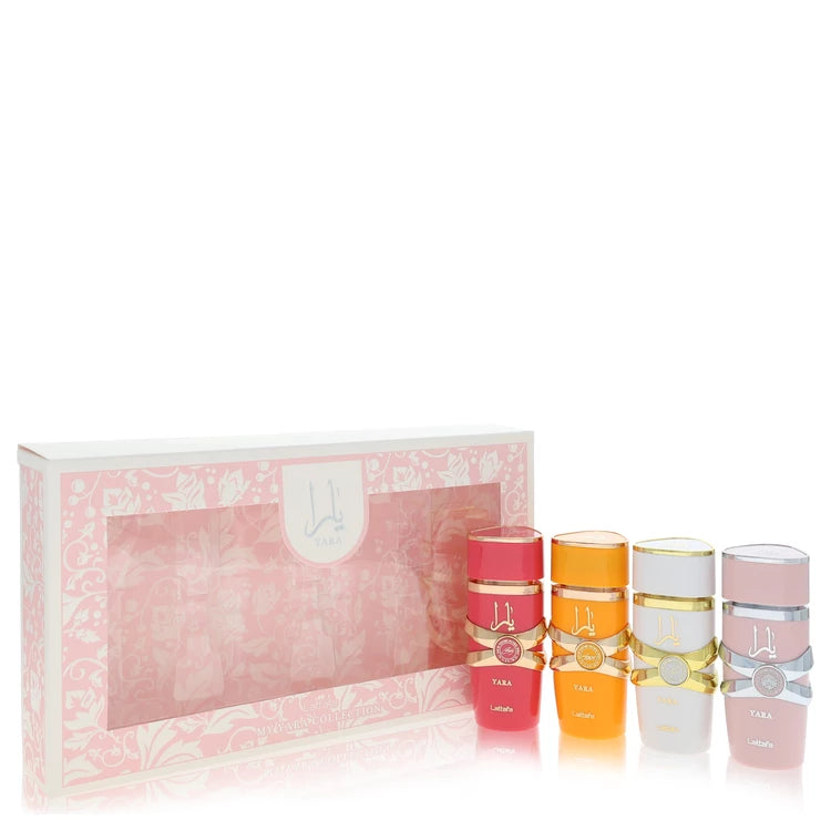 Lattafa Women Lattafa Yara -- Gift Set - Mini My Yara EDP Collection- 0.8 oz Yara + 0.8 oz Yara Moi + 0.8 oz Yara Tous + 0.8 oz Yara Candy