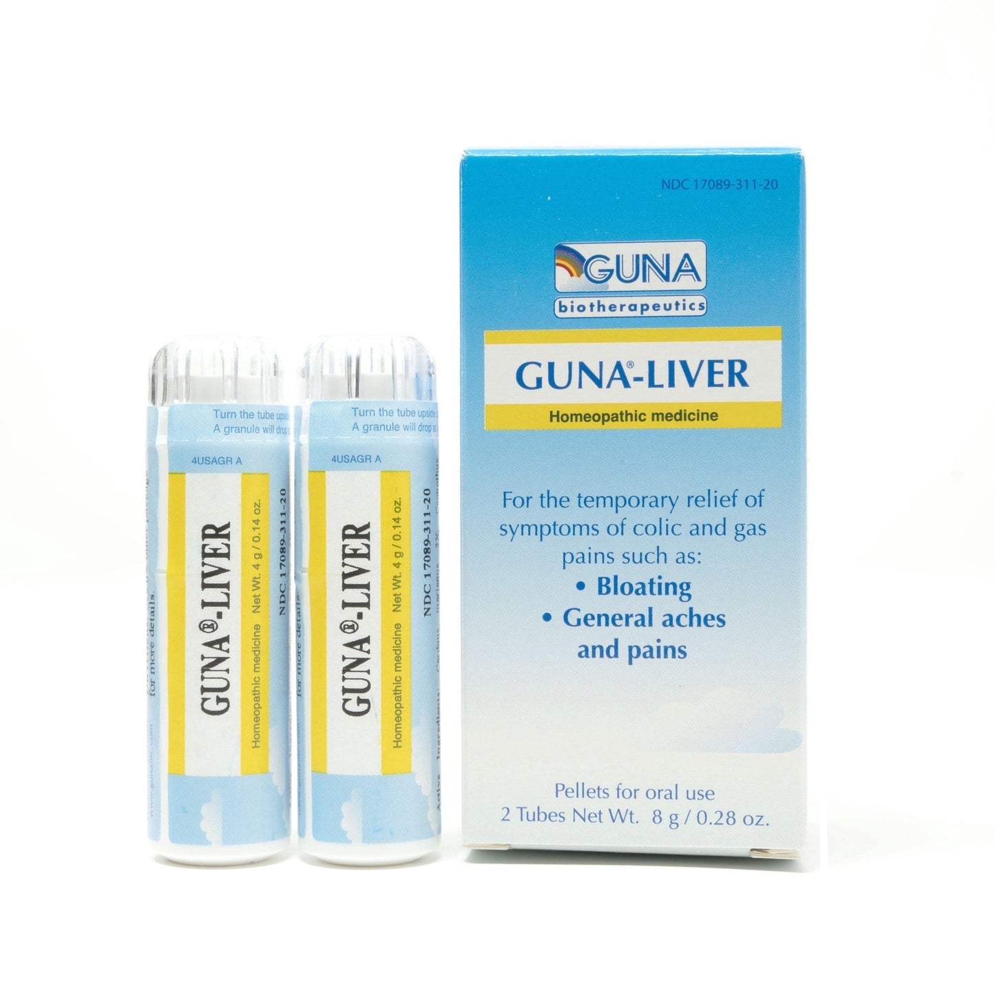 GUNA - LIVER PLUS - 2 Tubes-pellets wt 8g / 0.28 oz