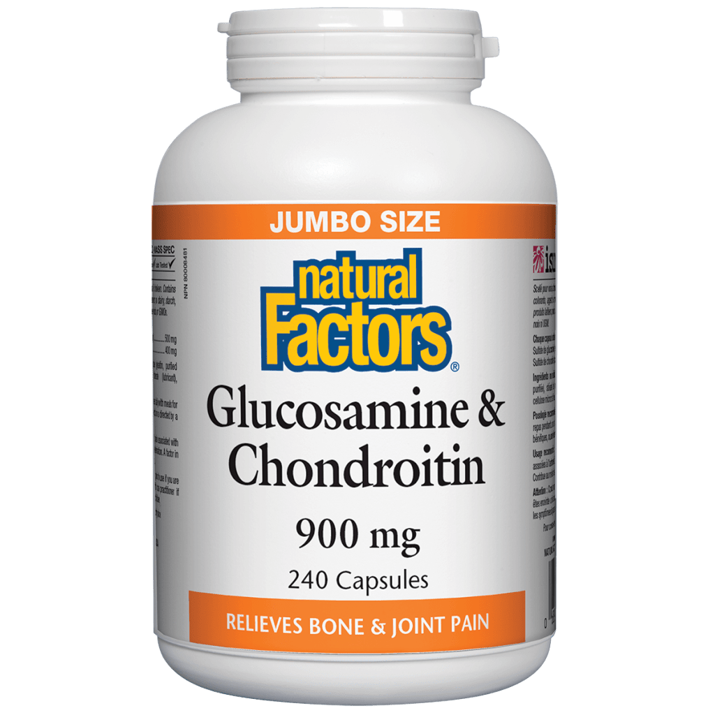 Natural Factors Glucosamine & Chondroitin Sulfate 900 mg 240 capscaps