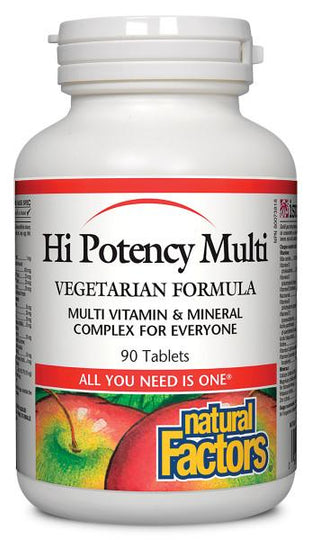 Natural Factors   Hi Potency Multi Vegetarian Formula   90 tabstabs