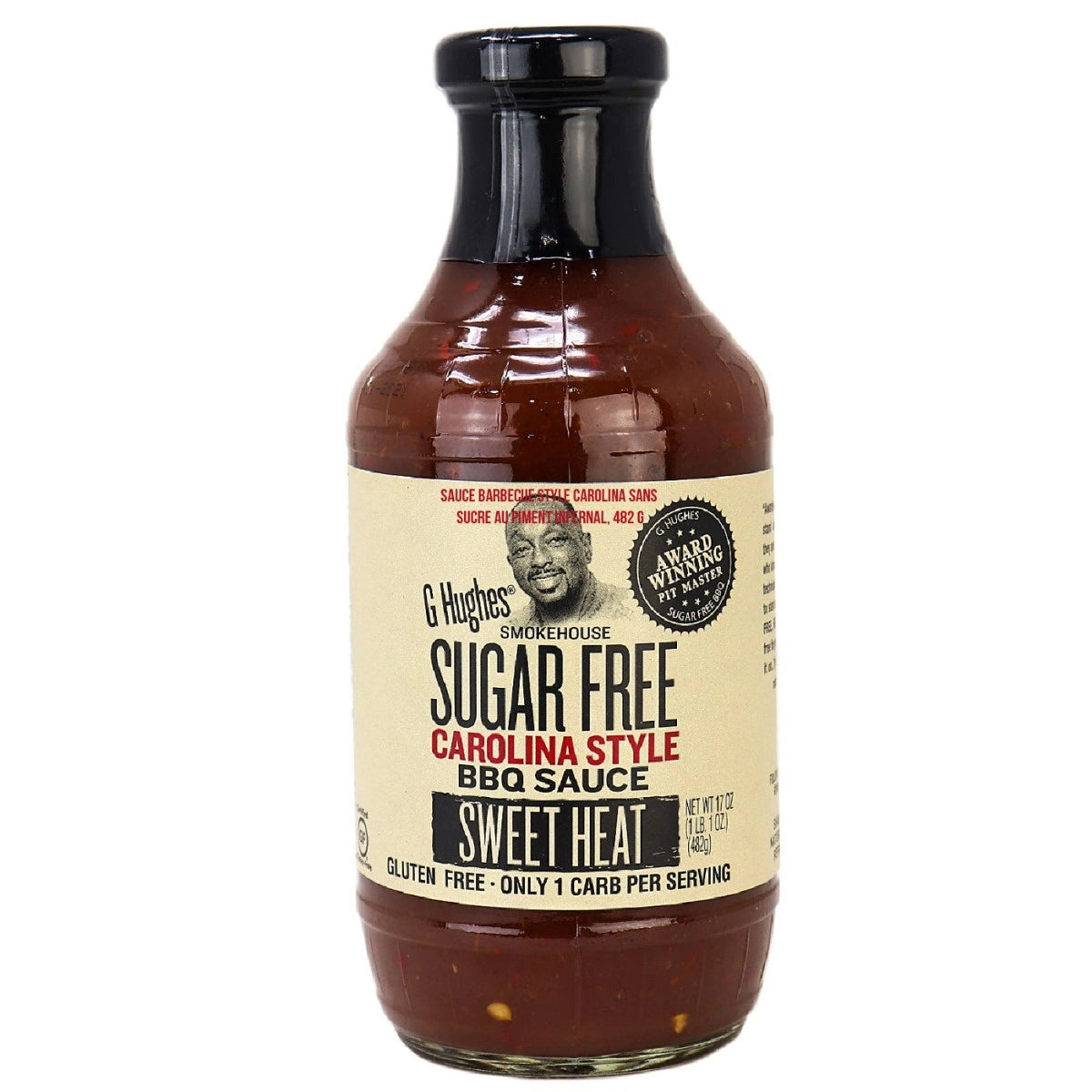 G Hughes Sugar Free Sauce G Hughes BBQ Sauce Flavour: Carolina Sweet Heat
Container Size: 482 mL Case of 6