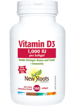 NEW ROOTS Vitamin D3 1,000 IU 360 softgels