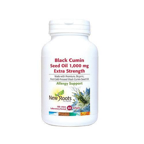 NEW ROOTS Black Cumin Seed Oil 1,000 mg Extra Strength 60 softgels