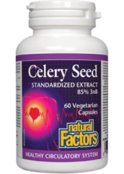 Natural Factors   Celery Seed Standardized Extract 85% 3nB   60 vcapsvcaps