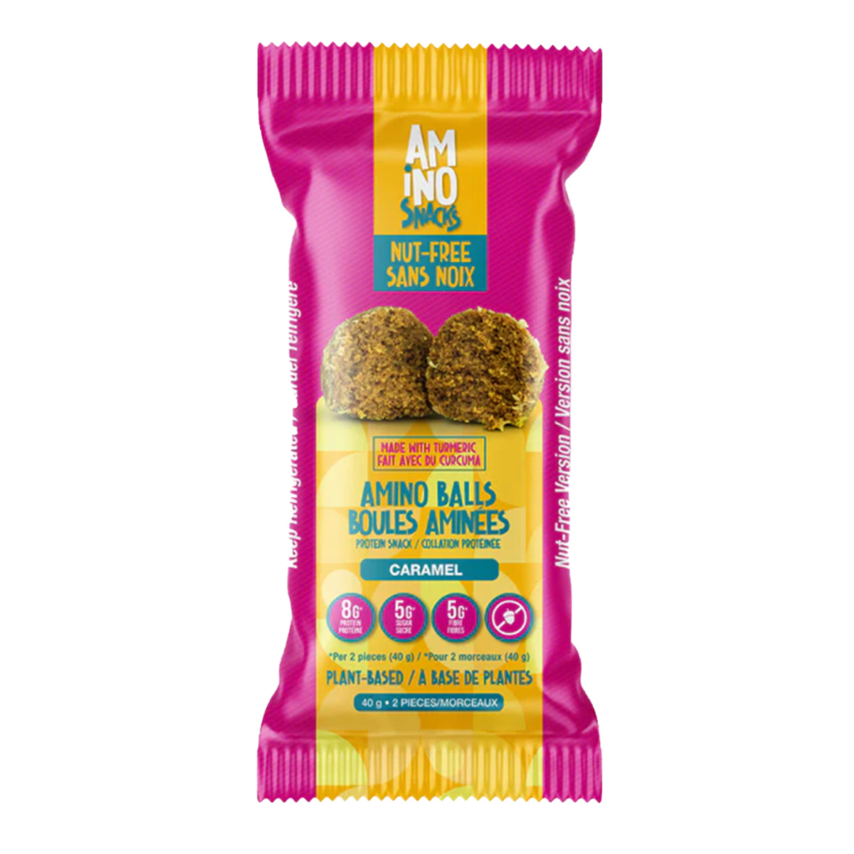 AMINO BALLS SNACKS - Caramel, Nut-Free (vegan) 40g
