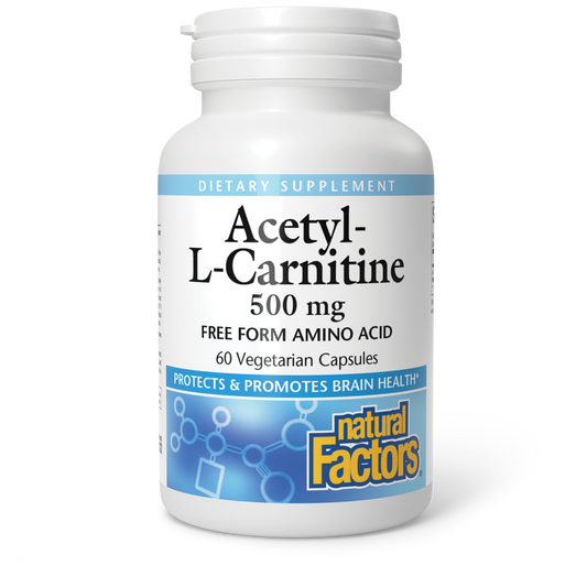 Natural Factors   Acetyl-L-Carnitine 500 mg   60 vcapsvcaps