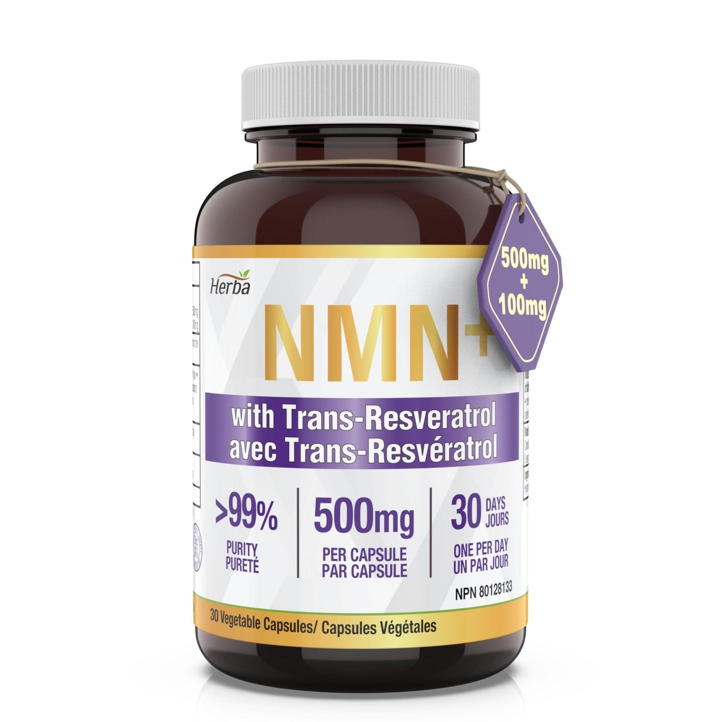 Herba NMN with Resveratrol 600mg - 30 Capsules