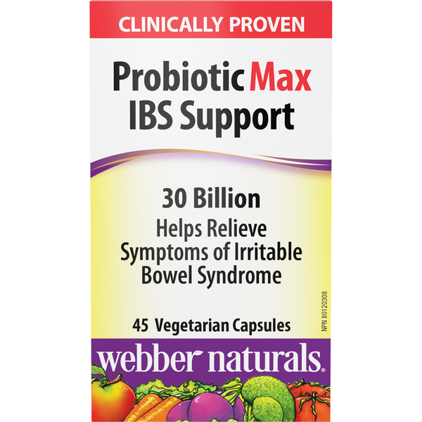 Webber Naturals - Probiotic Max IBS Support 30 Billion - 45 Vegetarian Capsules
