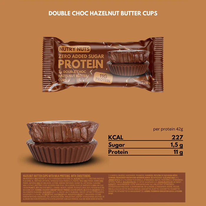Nutry Nuts PB Cups, Double Choc Hazelnut, 2-pack 42g 12/box