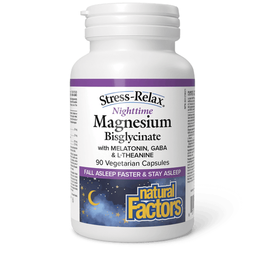 Natural Factors   Nighttime Magnesium Bisglycinate Stress Relax   90vcaps