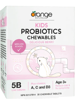 Orange Naturals      Kids Probiotics Chewables - Delicious Berry      30 tablets