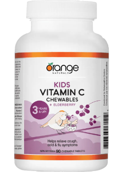 Orange Naturals      Kids Vitamin C Chewables + Elderberry      90 tablets