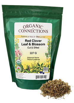 OCBULK - Red Clover Leaf & Blossom C/S ORG 0.5LB